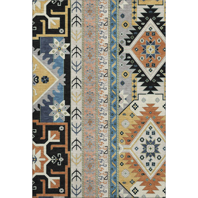 Premium Machine Washable Jahnke AMF1015 Aztec Rug