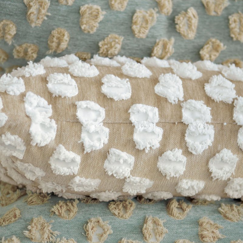 Coussin Luton Fil Coupe, Blé, Carré 24 po
