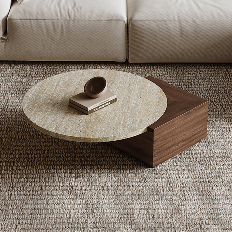 Table à thé en bois massif Creative Art Superior, Brun