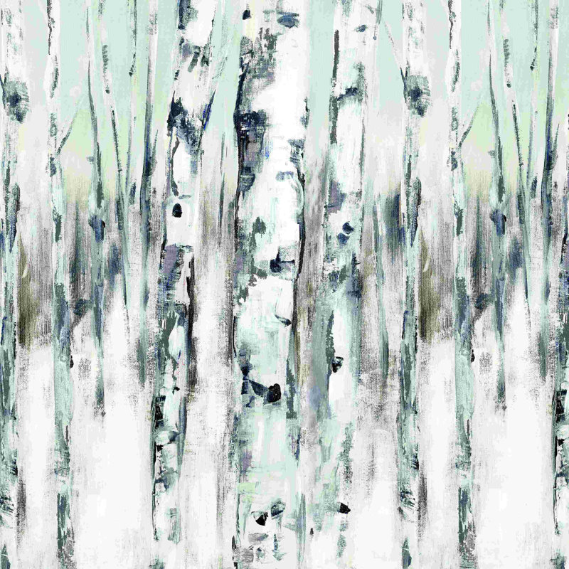 Peinture de bouleau d'hiver, H 12 po x l 12 po
