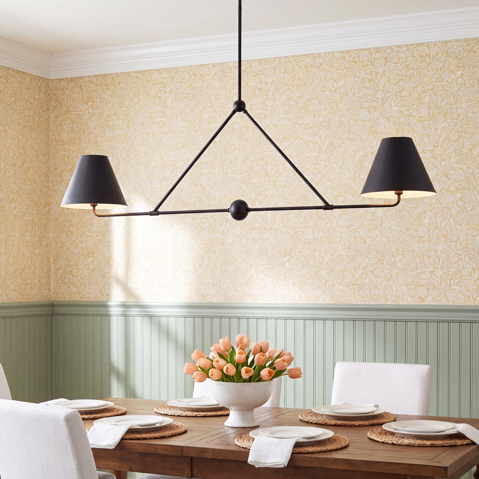 Kinston 4-Light Chandelier, Black