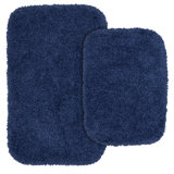 Devin Rectangle Nylon Non-Slip 2 Piece Shower Mat