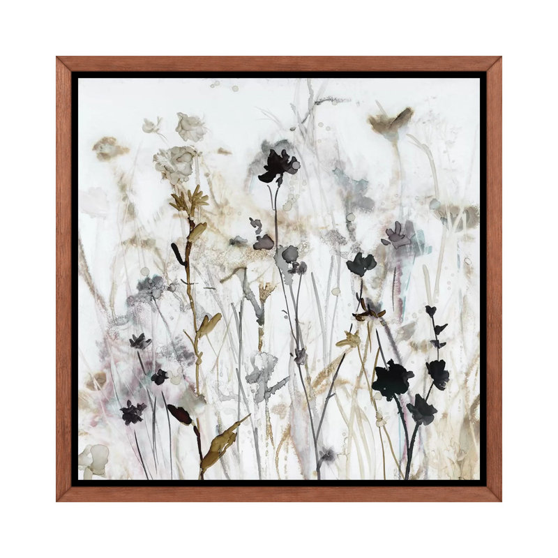 «Wildflower Mist I» par Carol Robinson, reproduction d'art, H 26 po x l 26 po x P 1,5 po, Toile avec cadre en bois classique