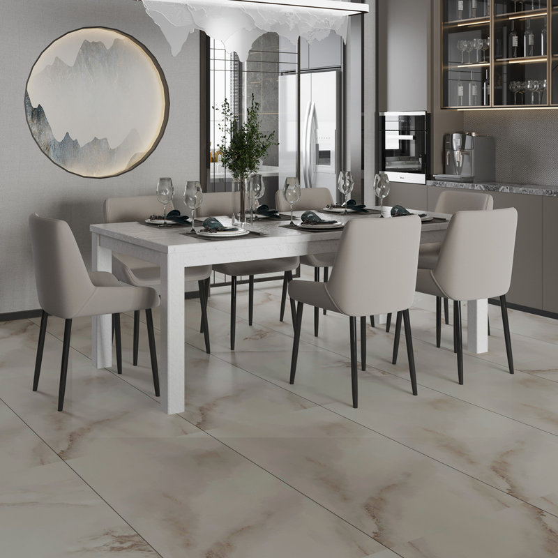 Albany 63 Inches Solid Wood Dining Table For 6, Small Kitchen Table, Dinner Table, Breakfast Table