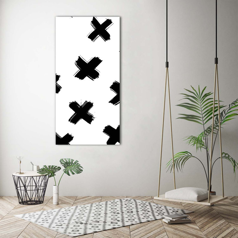 Black And White Spots - Wrapped Canvas Print