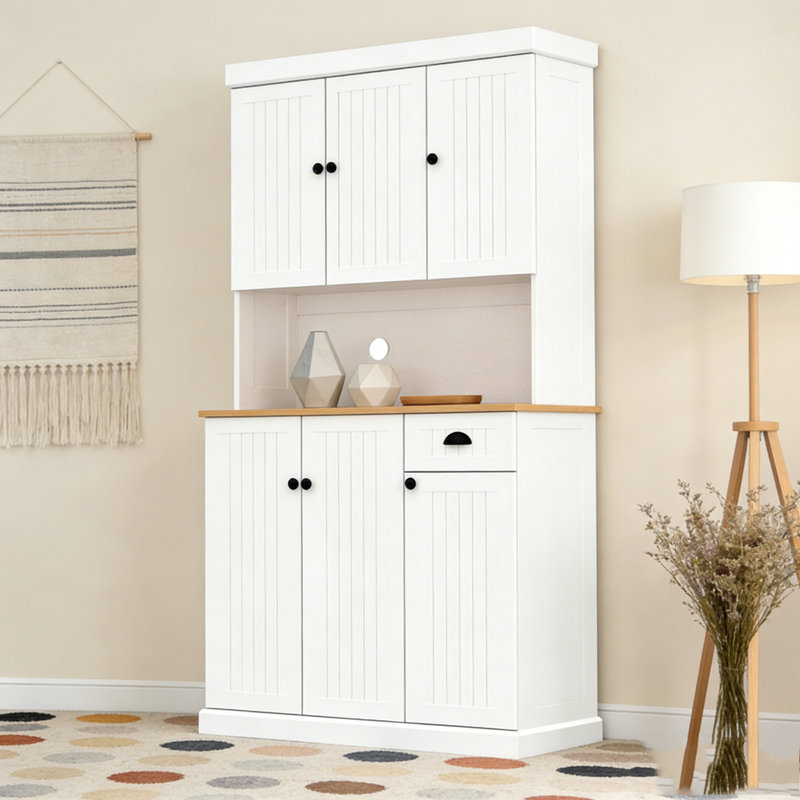 71" Freestanding Kitchen Pantry Storage Cabinet