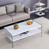 Ensemble de table de chevet et de table basse à 3 niveaux avec tablettes de rangement