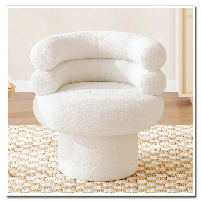 Fauteuil d'appoint pivotant à 360 °, Blanc