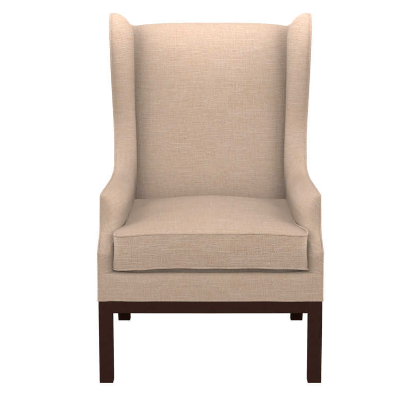 Barley Wingback Chair, F1392-Parchment, Tobacco, No