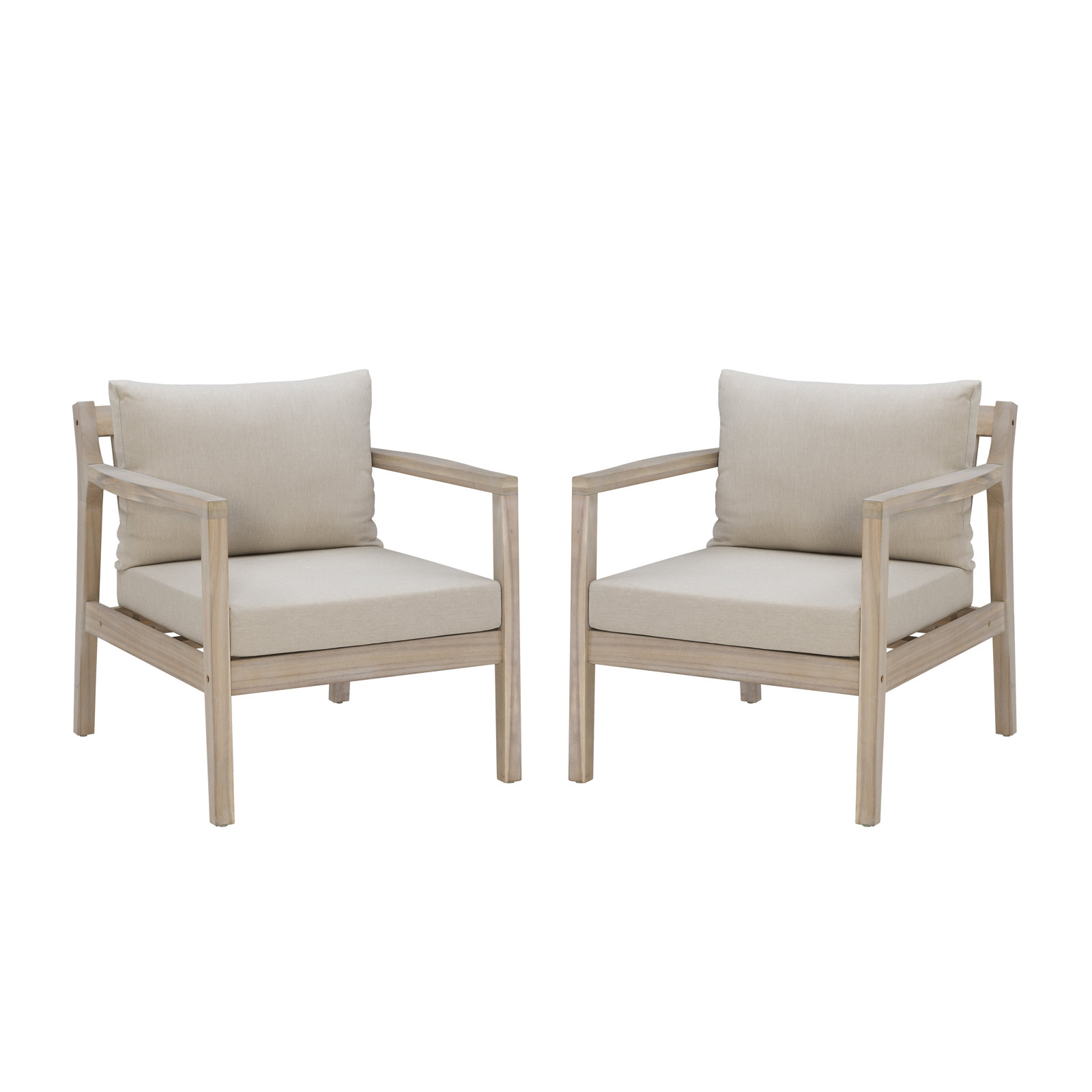 Amina 2-Person Acacia Patio Seating Group