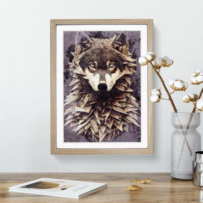 Spiked Wolf No.2 - Single Picture Frame Print