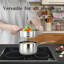 Casserole en acier inoxydable avec panier à vapeur Cookware11