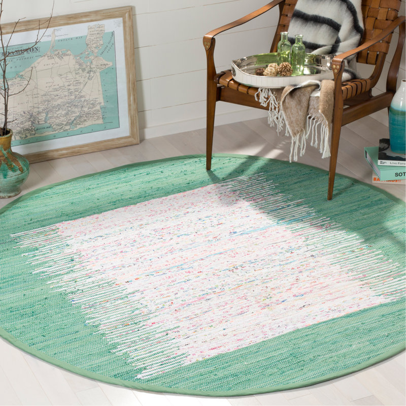 Tapis en coton tissé à la main Parik, Rond 4 pi