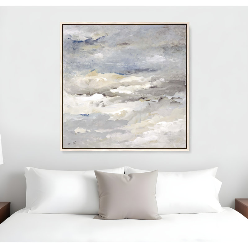 «Sea Meets Sky White Floater Frame», art mural