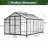 Polycarbonate Greenhouse With Rain Gutter And Roof Vent, Aluminum Walk-In Green Houses For Outside For Patio Backyard Garden