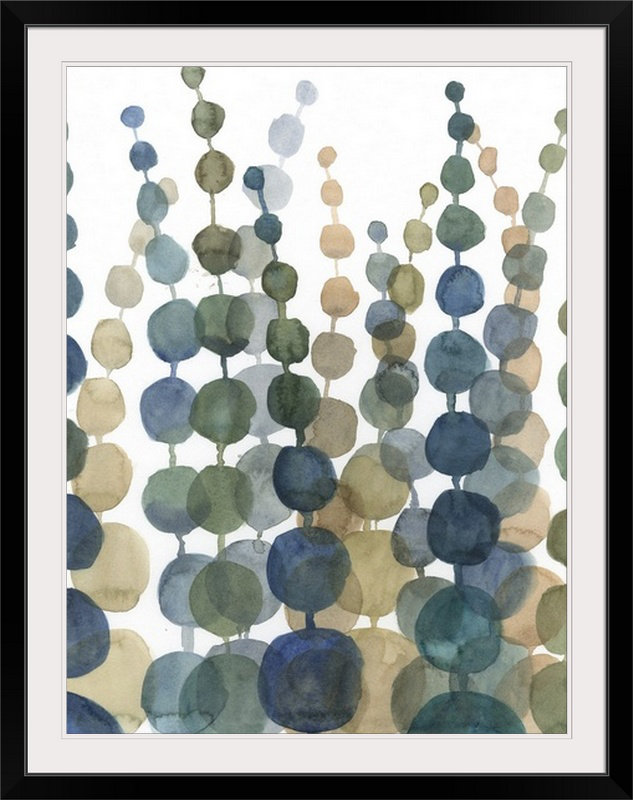 « ii » megan meagher, reproduction d’art Pompom Botanical, Cadre noir, H 24 po x l 20 po x P 1 po
