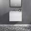 Meuble-lavabo suspendu de 76 cm (30 po) avec comptoir en résine intégré, 2 tiroirs à fermeture amortie, entièrement assemblé, noir lustré-134087709-115664282