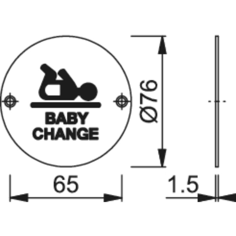 Amberleigh Circular Baby Changing Symbol