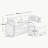 Corduroy Sofa with 1 Footrest-111792617-102038585