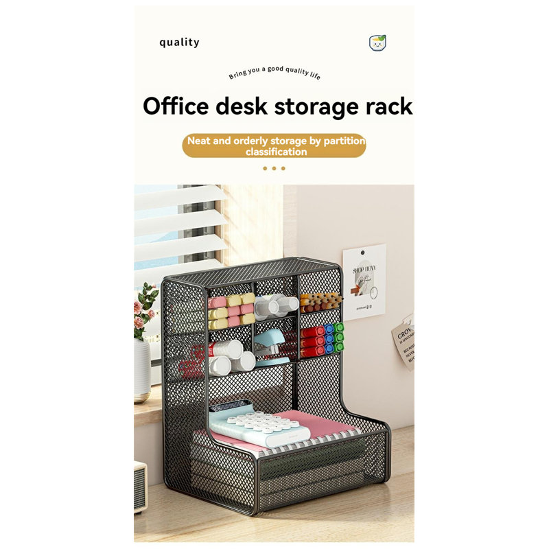 Tablette de bureau, porte-documents de bureau, Noir