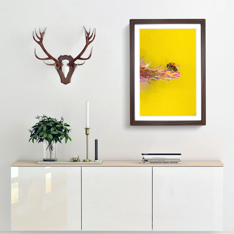 Ladybird - Picture Frame Painting Print, Walnut Framed, 65cm H x 48cm W x 2cm D