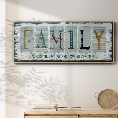 «Family Where Life», toile encadrée
