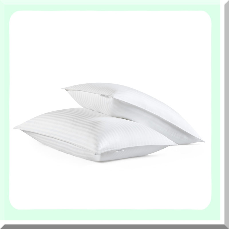 CoolGel Comfort Cloud Pillows - 2 Pack | Down Alternative | Cooling Technology | Ultimate Support for Back, Stomach, Side Sleepers | Queen Size | White