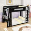 Lit superposé en bois avec bureau, chargement USB, DEL et tablettes-593723781-593723832