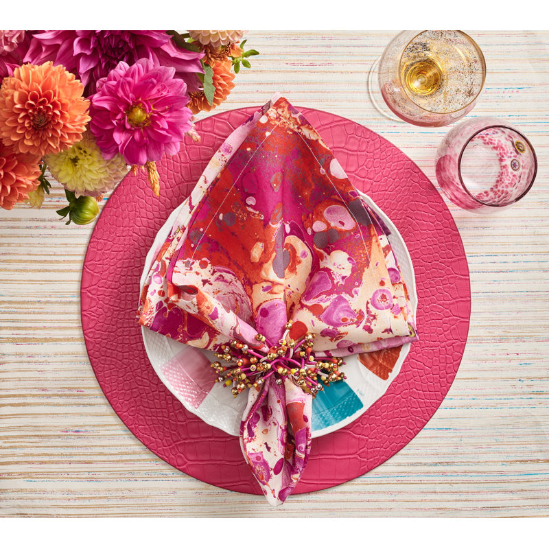 Croco Placemat, Fuchsia