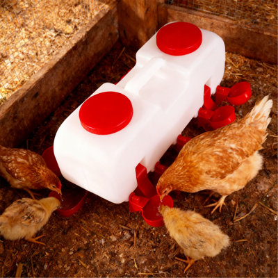 Semi-Automatic Chicken Waterer With 10 Drinking Cup,Easy Disassembly And Cleaning Water Dispenser,For Chickens Ducks And Geese