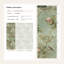 Papier peint floral rétro avec oiseaux