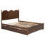 Grand lit plateforme avec 2 grands tiroirs, lit gigogne simple TG-528139450-528139448