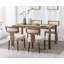 Faranda Mid Century Modern Dining Chairs Farmhouse Linen Fabric Upholstered Accent Chairs Curved-2117576846-2117576847