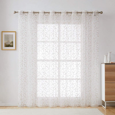 Rideau de porte de patio chic et brodé Boho