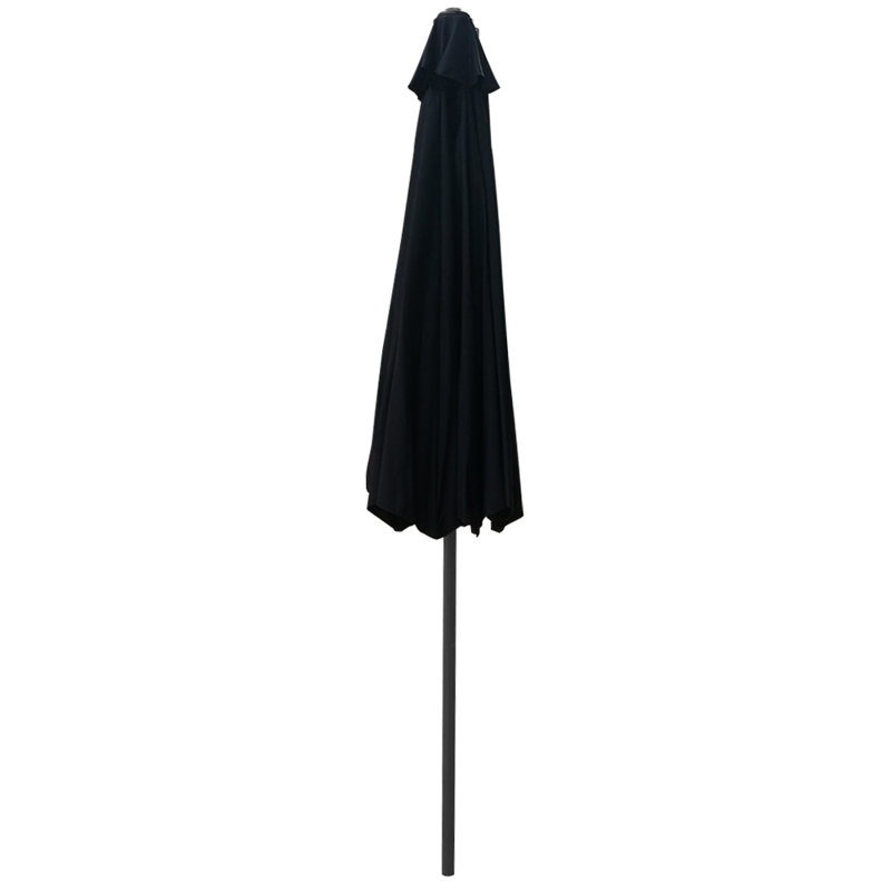Prado Traditional Parasol, Black, 235cm H x 270cm W x 270cm D