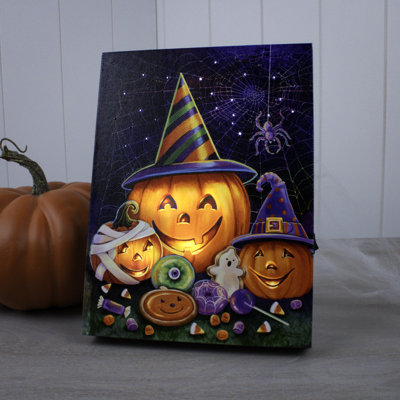 Toile de table lumineuse citrouille trio 8 x 6