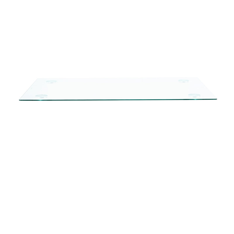 Accessoires de table en verre transparent - Style rectangulaire minimaliste moderne avec comptoir trempé Dia1300 * 800 * 8Mm, facile à nettoyer, imperméable, option d'installation pratique