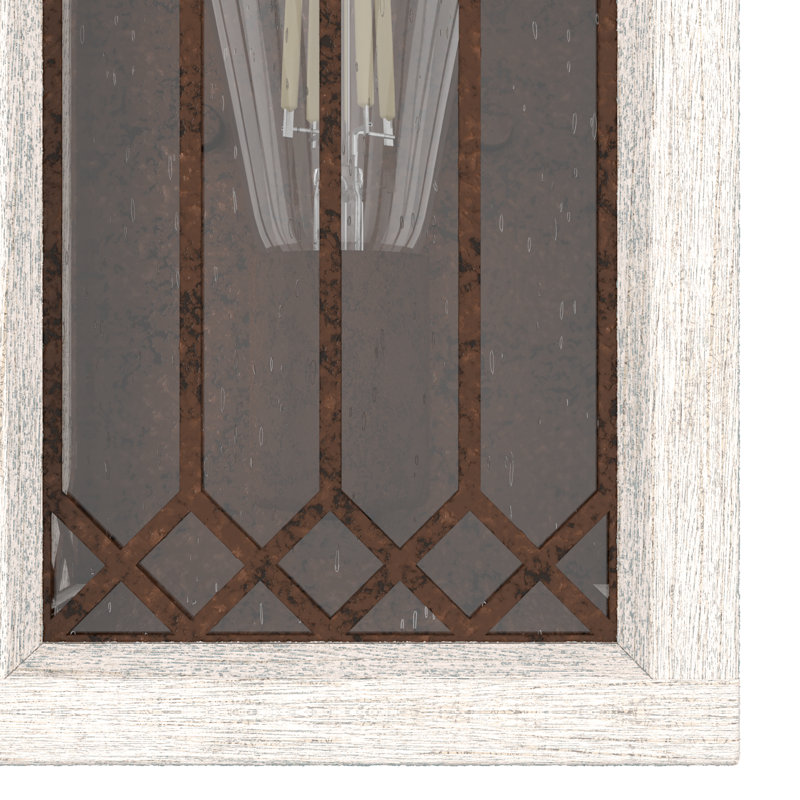 1 - Light Dimmable Flush Mounted Sconce, Textured Rust