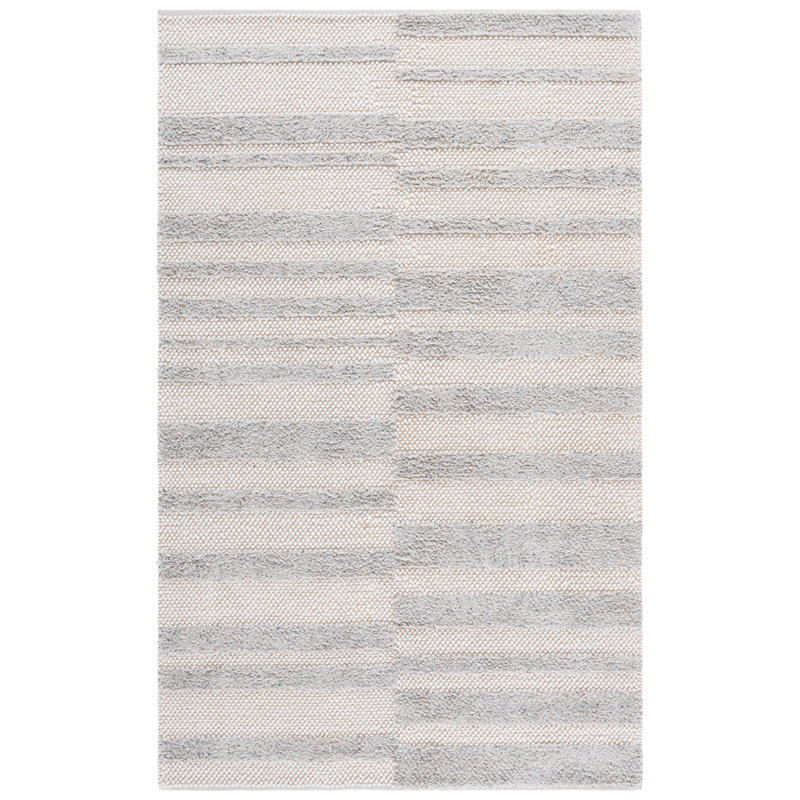 Natura 231 Hand Loomed 60% Wool; 30% Pet Yarn; 10% Cotton Abstract Rug, Rectangle 3' x 5'