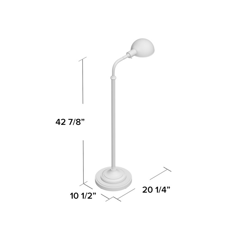 Kinetic 37.5'' Pharmacy Floor Lamp, Antique Natural Brass