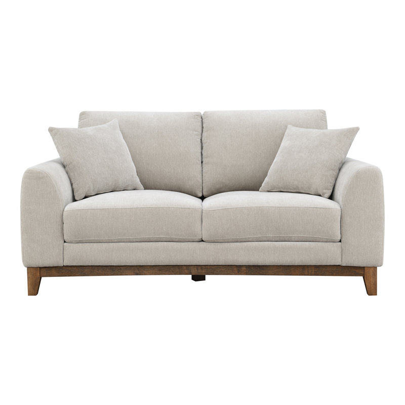 Causeuse en chenille avec coussins Cherelle, Gris