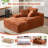 Oversized 66.2In Compression Corduroy Chaise Lounge for Living Room, Modern Deep Seat Cloud Couch with High Resilience Foam, No Assembly Upholstered Lounge Sofa with Cup Holders, Pet Friendly Comfy Textured Sofa Couch for Bedroom Home Theater-1362856498