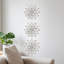 Ensemble de 3 décorations murales en forme d'étoile en métal avec strass en cristal-128971172