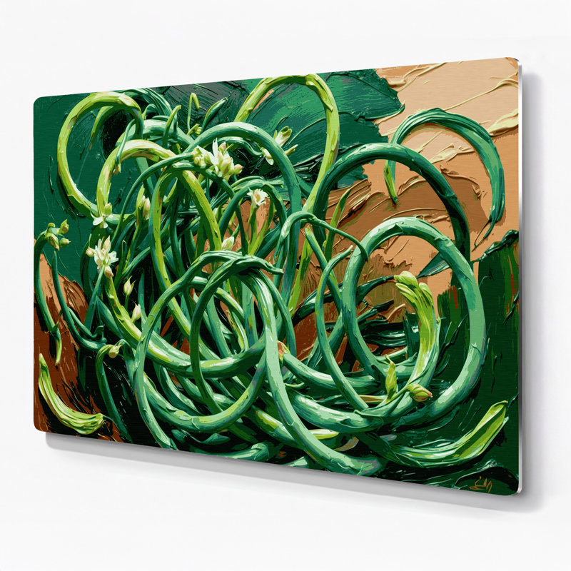 Art mural en métal légumes légumes ail, H 12 po x l 18 po