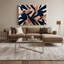 «Geometric Abstraction 88», art mural sur toile bleue-120508330