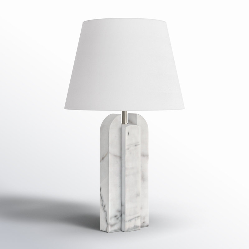 Marble Table Lamp, 32" H x 20" W x 20" D