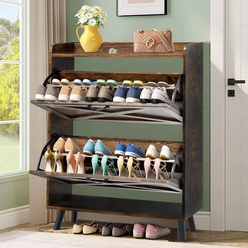 20 paires de rangement pour chaussures, Brun