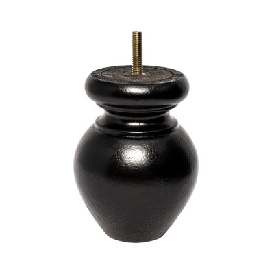 Pied de chignon rond en bois massif teinté cerisier massif 5 1/2 po x 3 1/4 po 1 pièce