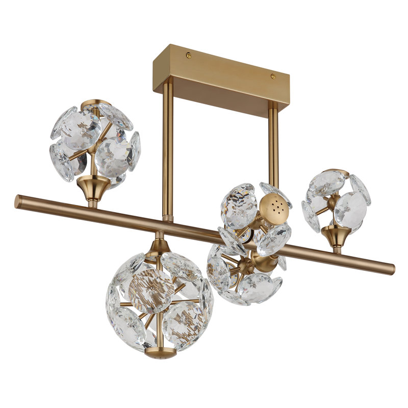Crystal LED Flush Mount, Gold