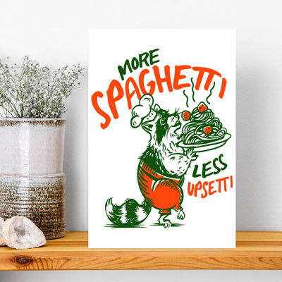 Illustration With Pasta Vintage Whimsical Animal Forest Wall Art
